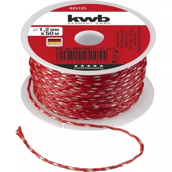 Cuerda KWB 925125 50 m nailon rojo 1,2 mm