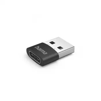 Adaptador de cable Hama 00201532 USB C USB A negro