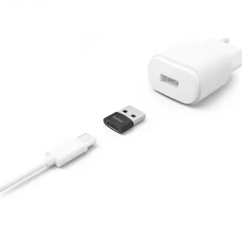 Adaptador de cable Hama 00201532 USB C USB A negro