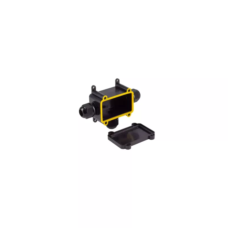 Caja de conexión eléctrica ShiverPeaks BS08-01051 IP68 negra plástico ABS