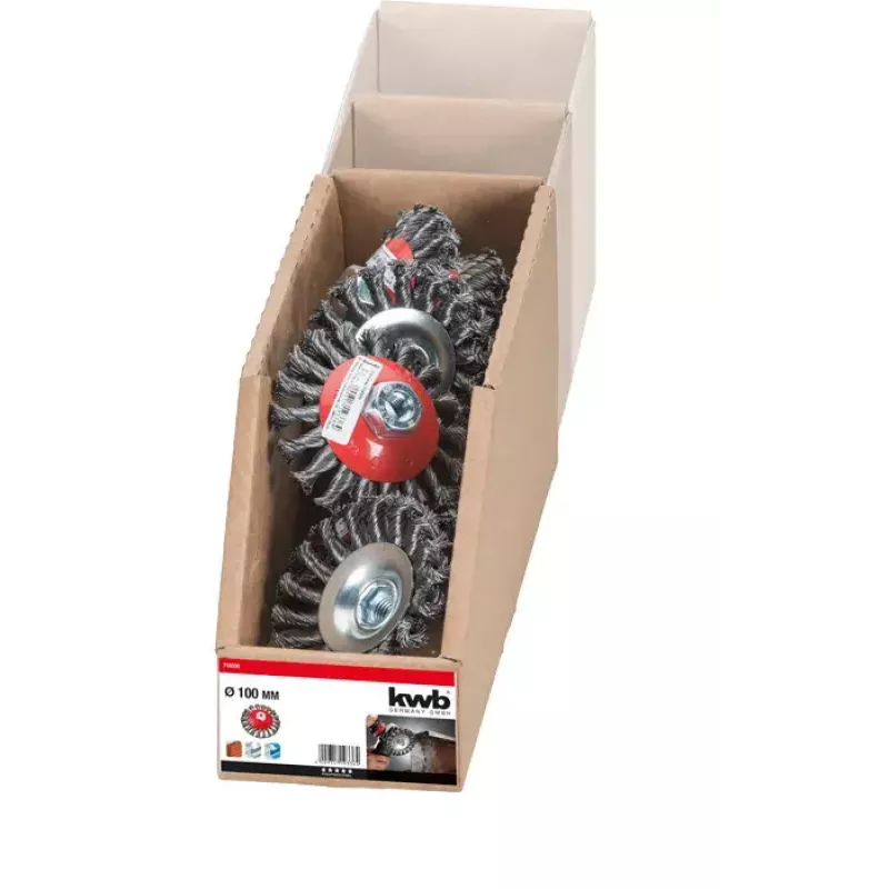 Cepillo de alambre KWB 719336 10 cm de diámetro 1,4 cm de vástago