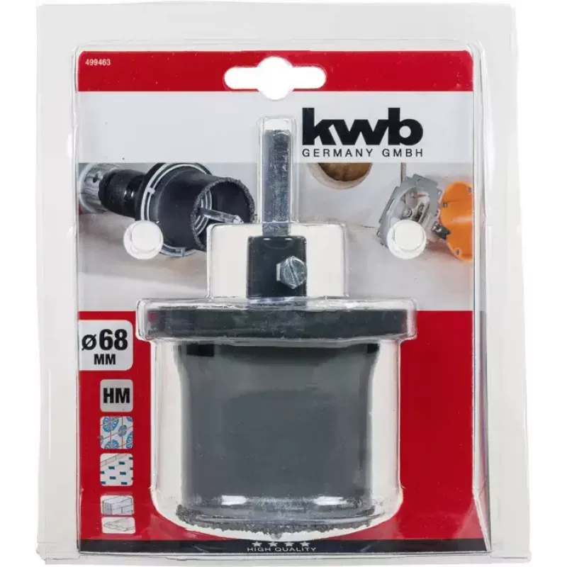 Sierra de corona KWB 499463 Single 6,8 cm para cerámica hormigón plástico