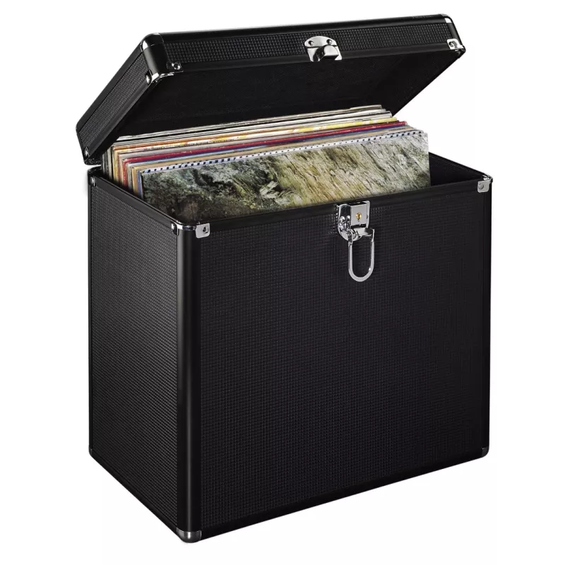 Maletín de almacenamiento Hama 00181436 maletín para discos de vinilo Microgroove negro