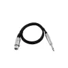 Cable de audio XLR conector hembra de 3 polos a conector macho jack de 6,35 mm 0,9 m Omnitronic 3022516L