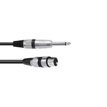 Cable de audio XLR conector hembra de 3 polos a conector macho jack de 6,35 mm 0,9 m Omnitronic 3022516L