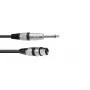Cable de audio XLR conector hembra de 3 polos a conector macho jack de 6,35 mm 0,9 m Omnitronic 3022516L