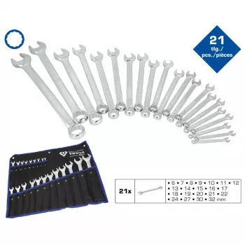 Brilliant Tools BT011021 Juego de llaves combinadas, 21 uds.