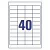 Etiqueta autoadhesiva para impresora Avery LR3657-10 Blanca 2,54x4,85 cm 400 uds.
