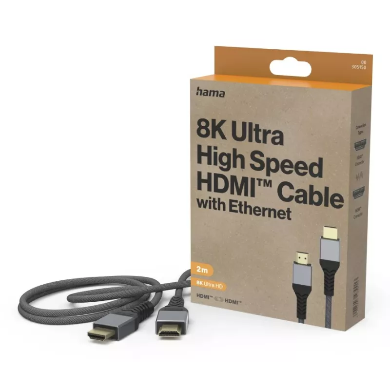 Hama 00305150 Cable HDMI 2 m HDMI Type-A (estándar) Negro, Gris