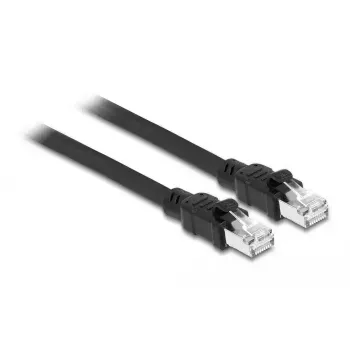 Cable de red DeLOCK RJ45 Cat.6A F/UTP 0,5 m Negro