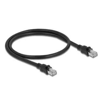 Cable de red DeLOCK RJ45 Cat.6A F/UTP 0,5 m Negro