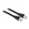 Cable de red DeLOCK RJ45 Cat.6A F/UTP 1 m Negro