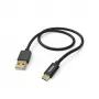 Hama Cable USB de tela USB 2.0 1,5 m USB A USB C negro