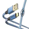 Hama Cable USB reflectante USB 2.0 1,5 m USB A USB C azul