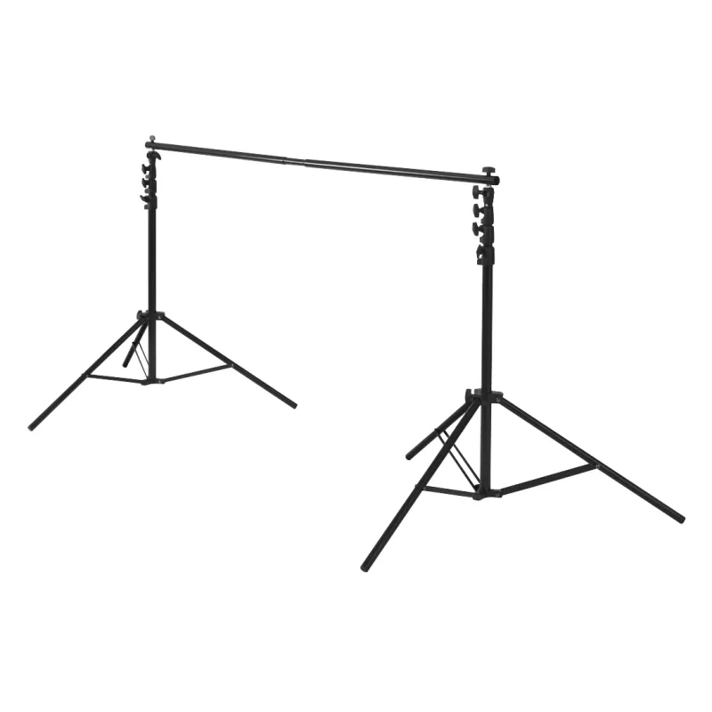 Trípode para fondo fotográfico Hama 00021202 aluminio negro 2,95 m