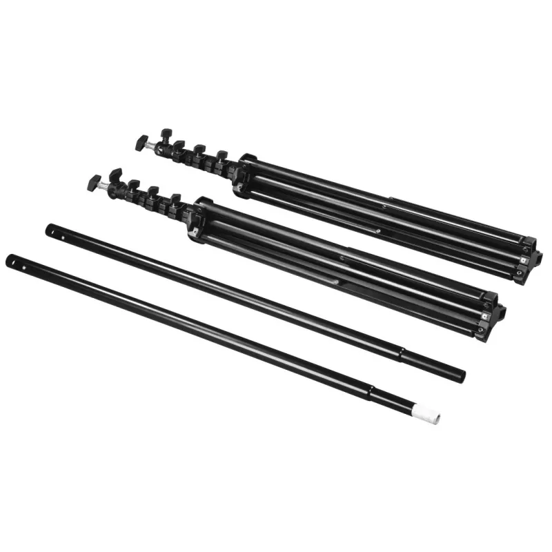 Trípode para fondo fotográfico Hama 00021202 aluminio negro 2,95 m