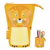 Herlitz 300001508 Lion estuche blando, poliéster, naranja/amarillo