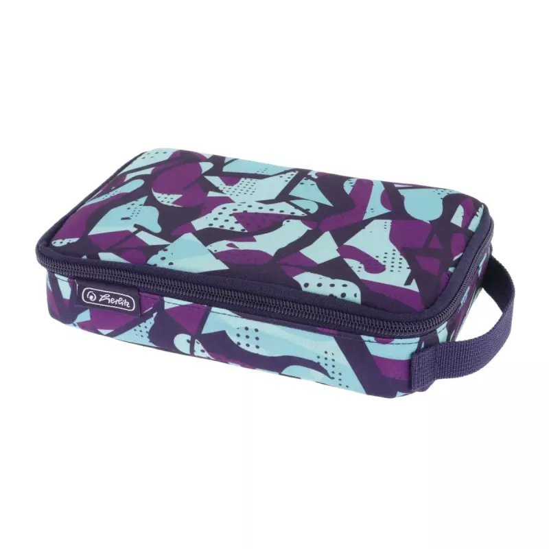 Estuche Herlitz 2 Go CamoPurple poliéster azul lila 210x130x60mm