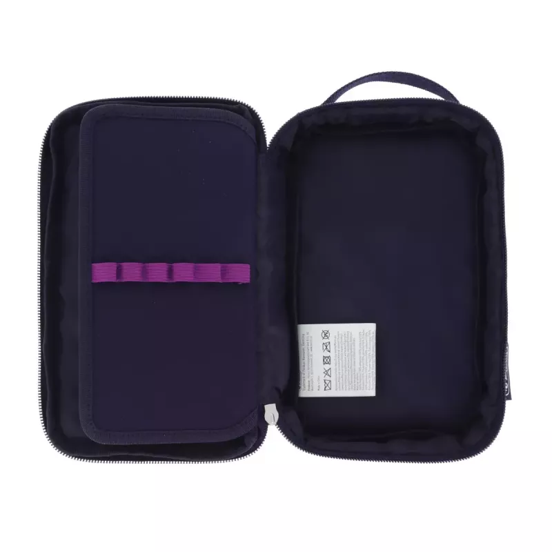 Estuche Herlitz 2 Go CamoPurple poliéster azul lila 210x130x60mm