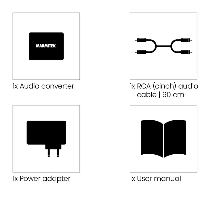 Marmitek Connect AD12 Negro 25008412 Extractor de audio HDMI 4K