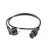 ACT Cable de alimentación conector CEE 7/7 (acodado) - C13 IEC Lock negro 2 m, EL182S, pack de 5