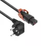 ACT Cable de alimentación conector CEE 7/7 (acodado) - C13 IEC Lock+ negro 2 m, EL332S, pack de 5