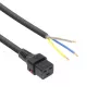 ACT Cable de alimentación C19 IEC Lock – extremo abierto negro 2 m, PC1174, pack de 5