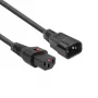 ACT Cable de alimentación C13 IEC Lock - C14 negro 2 m, PC1021, pack de 5
