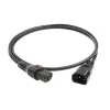 ACT Cable de alimentación C13 IEC Lock - C14 negro 2 m, PC1021, pack de 5