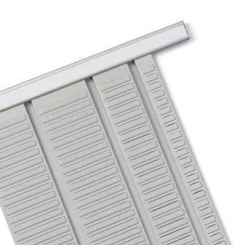 Paneles metálicos Nobo T-Card talla 3, 32 ranuras, gris, 96 mm, 655 mm, 294 g, 95 mm, 10 mm