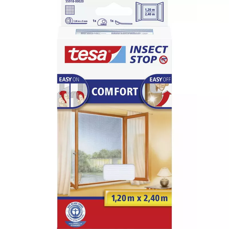Mosquitera para ventana Tesa Insect Stop Comfort 55918-00020-00 1200 x 2400 mm blanco