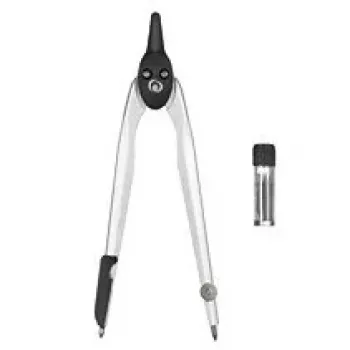 Herlitz 8710006 set de compás en estuche, 2 piezas, 110 mm, negro