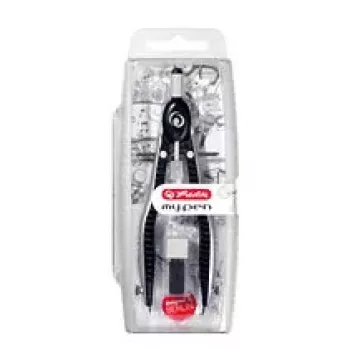 Compás Herlitz 11122322 negro gris