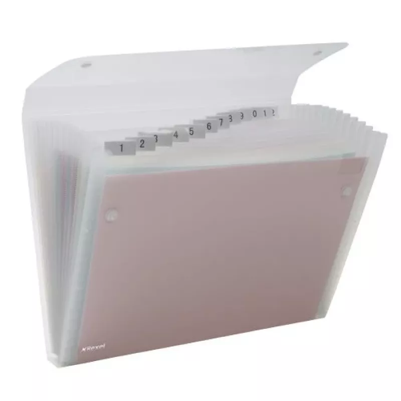 Rexel ICE Expander 13 compartimentos transparente, transparente, polipropileno (PP), 260 hojas, A4, 330 mm, 245 mm