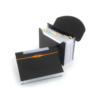 Rexel Optima Expander 13 compartimentos negro, negro, polipropileno (PP), 500 hojas, A4, 45 mm, 325 mm
