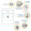 Etiquetas de archivo HERMA A4 192x61 mm blanco papel mate opaco 100 uds.