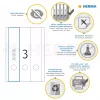Etiquetas de archivo HERMA A4 61x297 mm blanco papel mate opaco 75 uds.