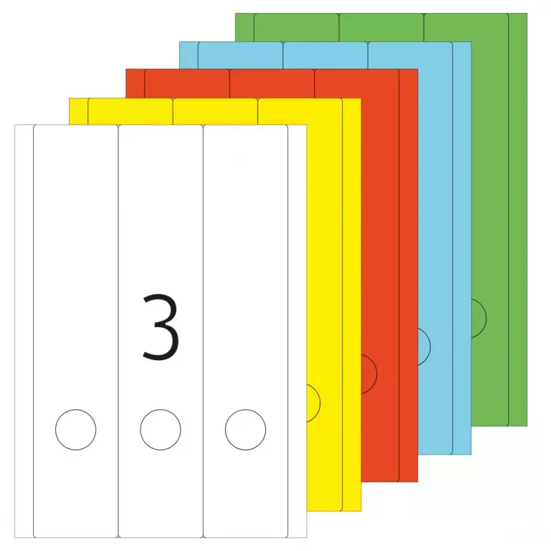 Etiquetas de archivo HERMA A4 61x297 mm blanco papel mate opaco 75 uds.