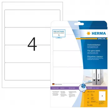 Etiquetas para inyección de tinta HERMA A4 192x61 mm blanco papel mate 100 uds.