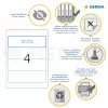 Etiquetas de archivo HERMA A4 192x59 mm blanco papel mate opaco 100 uds.
