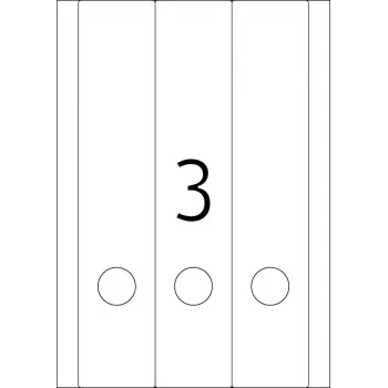 Etiquetas de archivo HERMA 5159 A4 59x297 mm blanco papel mate opaco