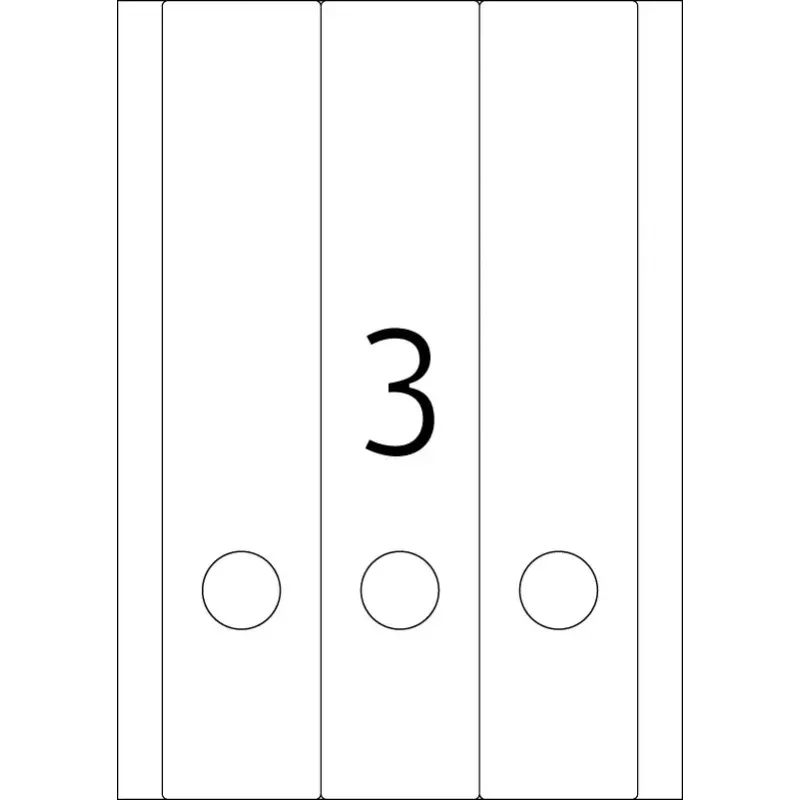 Etiquetas de archivo HERMA 5159 A4 59x297 mm blanco papel mate opaco