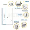 Etiquetas de archivo HERMA 5159 A4 59x297 mm blanco papel mate opaco