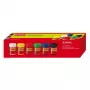 Pintura al agua Herlitz 8643025 negro azul verde rojo blanco amarillo 25 ml vidrio 6 uds.