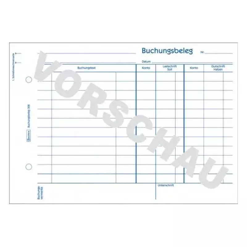 Libro de administración Avery 308 azul blanco