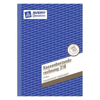Libro de administración Avery 318 azul-blanco