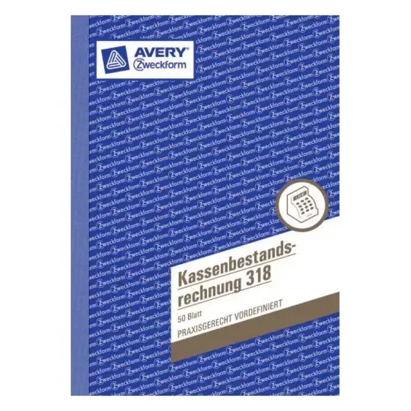 Libro de administración Avery 318 azul-blanco