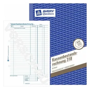 Libro de administración Avery 318 azul-blanco