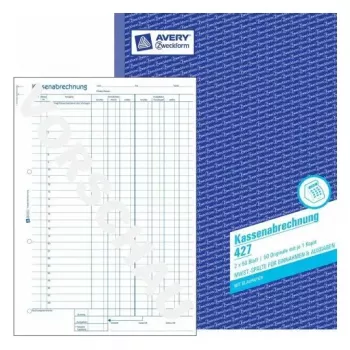 Libro de administración Avery 427 azul blanco