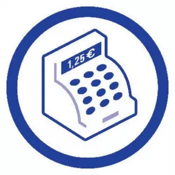 Libro de administración Avery 428 azul blanco amarillo